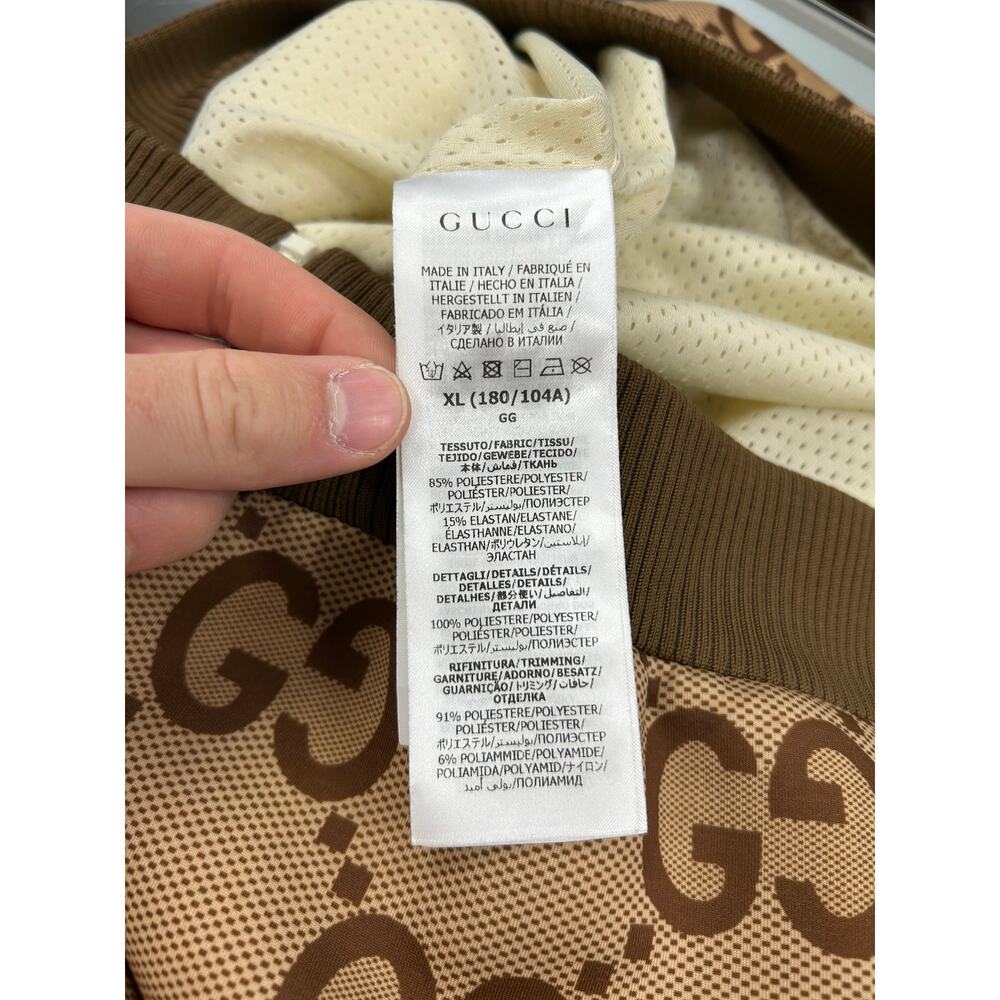 GUCCI Jumbo GG Zipped Hoodie Sweater Brown size XL SF - Picture 9 of 12